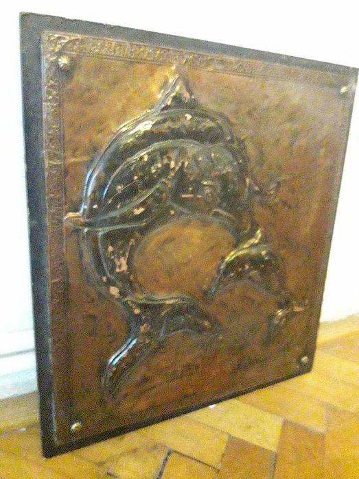 Tablou din cupru cu tenta delofin