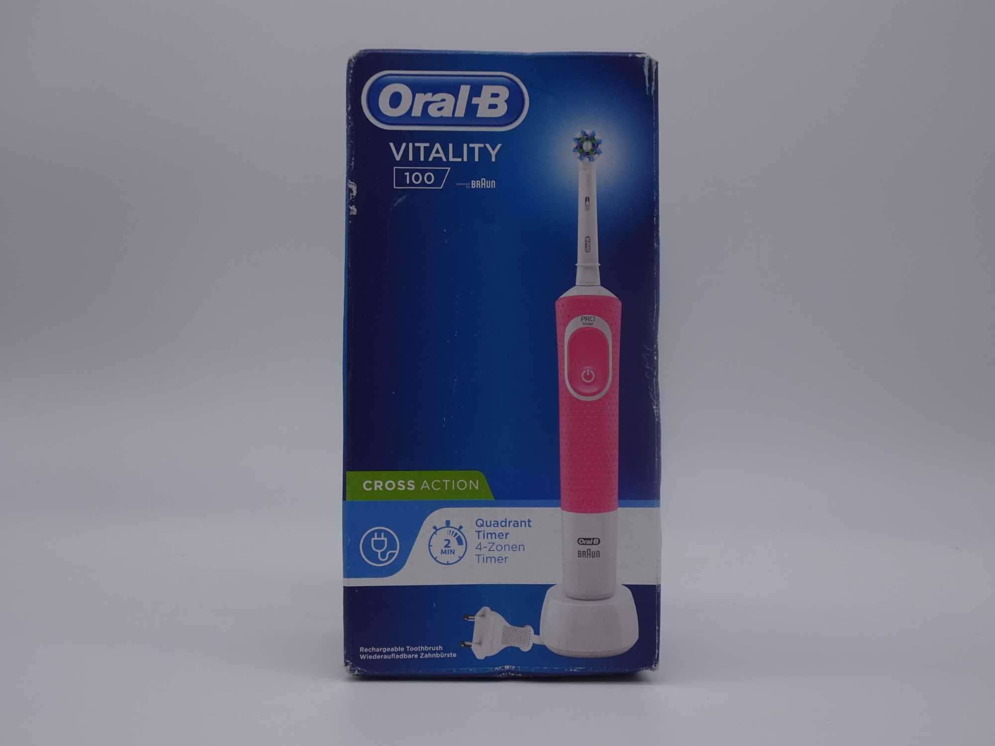 Periuță de dinți electrică Oral-B Vitality 100 CrossAction, roz hard