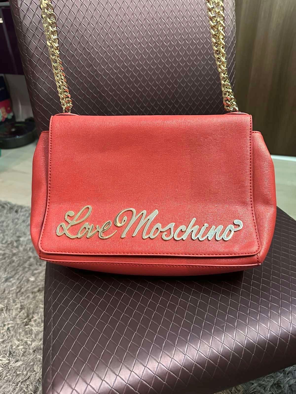 Червена дамска чанта Moschino