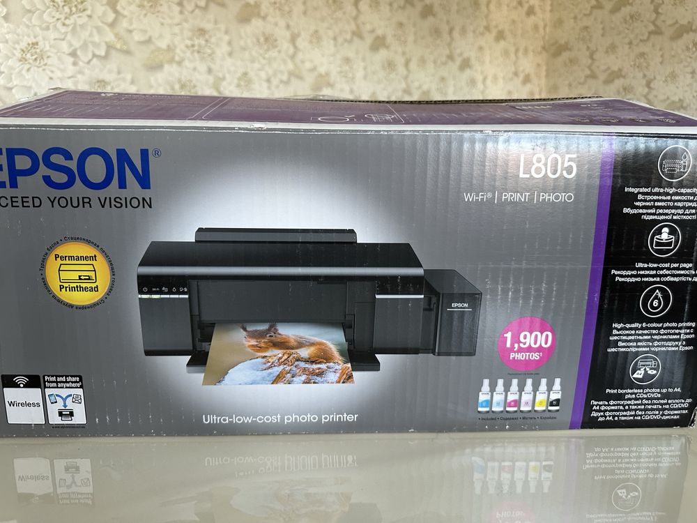 Новый DTF принтер Epson L805 (можно использовать как и обычный принтер