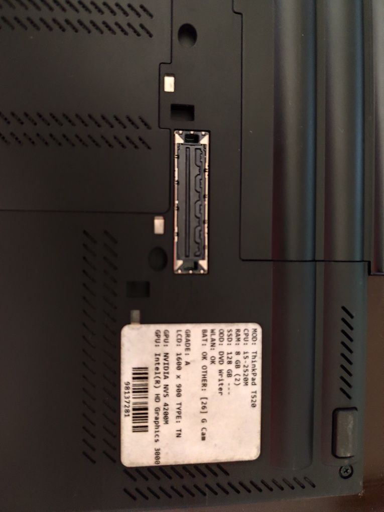 Lenovo ThinkPad T520 16GB, Nvidia NVS 4200M
