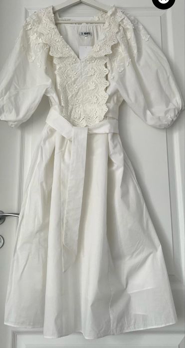 Rochie Iiana din bumbac, cu broderie