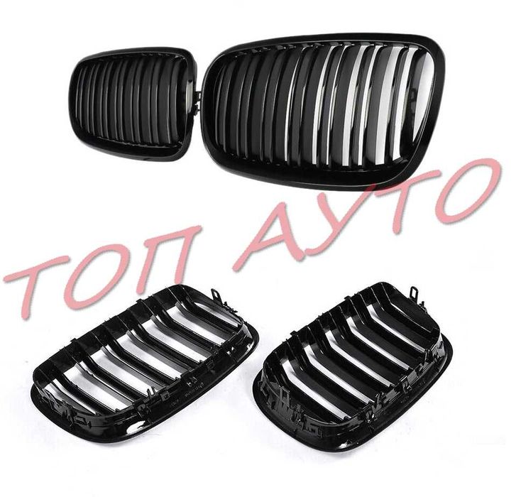 Двойни Бъбреци БМВ BMW E70 E71 Е72 Х5 Х6 Решетки Черен Гланц Лак 07-14
