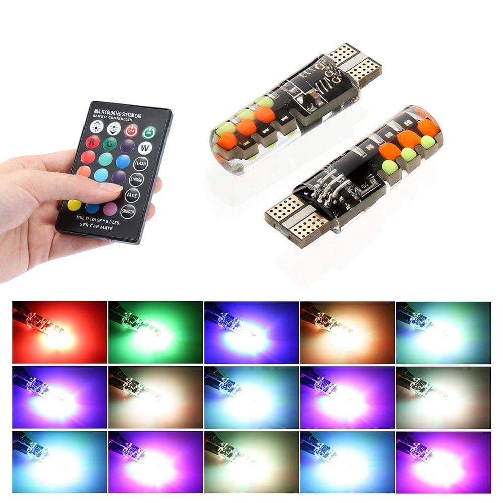 Цветни Габаритни Крушки T10 RGB