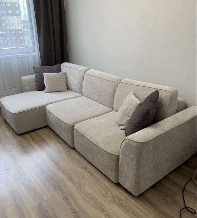 Диван модульный серый