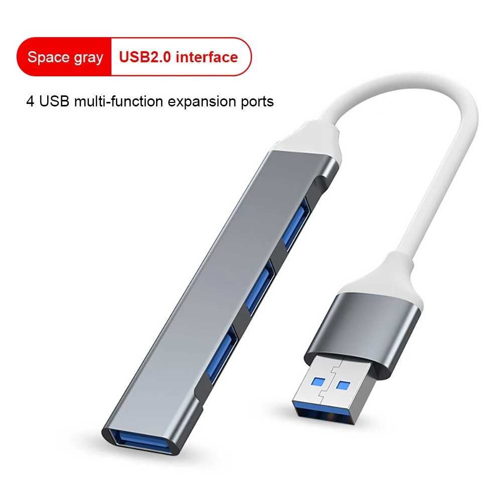 HUB USB Type-C - Porturi din aluminiu USB 3+1 porturi MacBook Pro