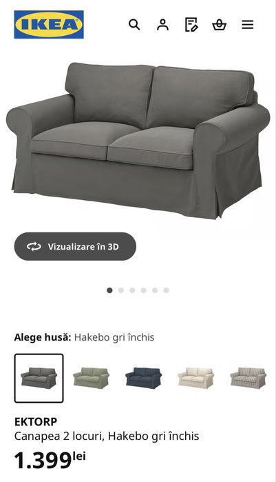 Vand canapea Ikea - EKTORP 2 locuri