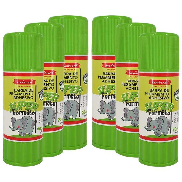 Set 5 lipici pentru copii Starplast XXL 90g, pentru scoala/hobby
