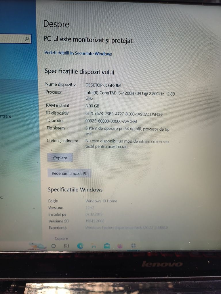 Lenovo y 50-70 procesor i5 video 4 gb