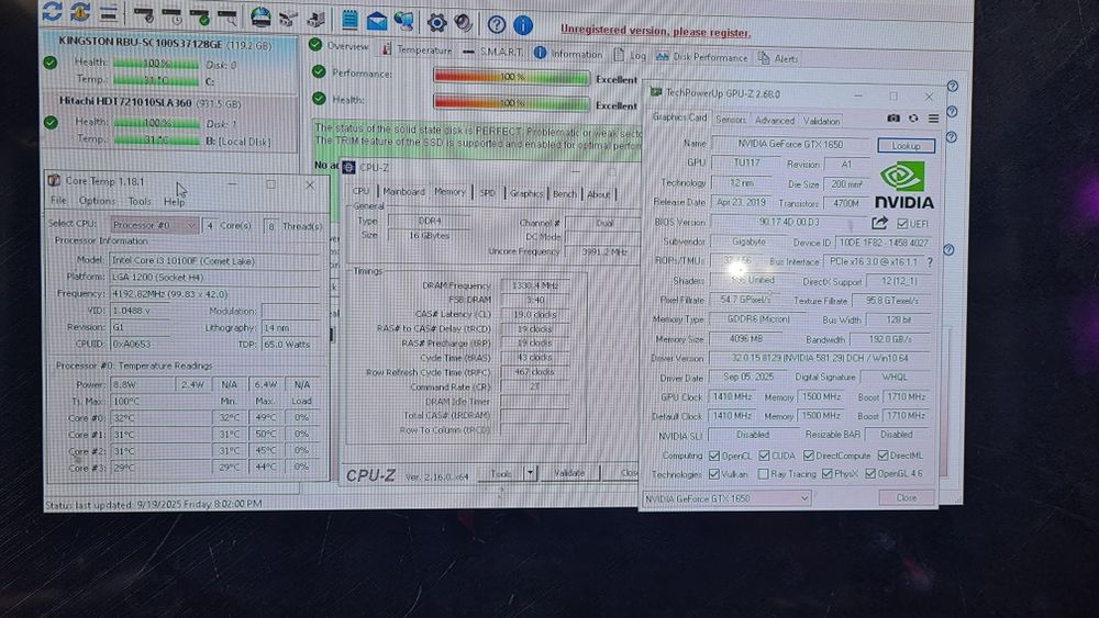 Unitate PC Gaming i3 10100 video 4 GB GTX 1650 16GB RAM SSD