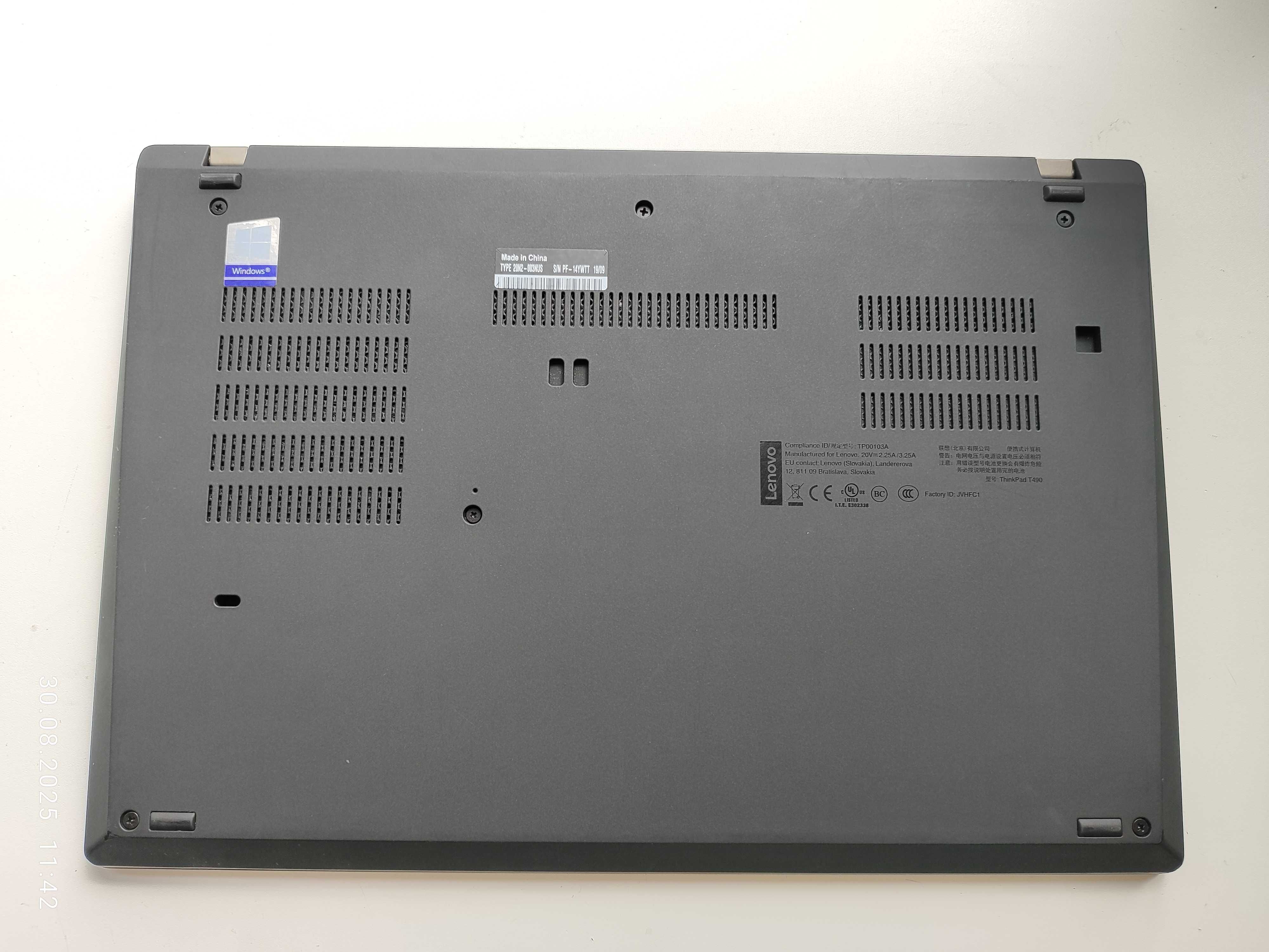 Lenovo ThinkPad T490/i5-8365/8/256/14/FHD/IPS