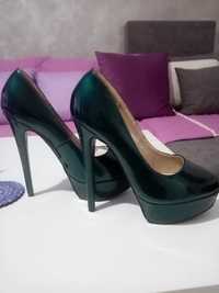 Pantofi noi nouți,  Verde smarald, masura 38