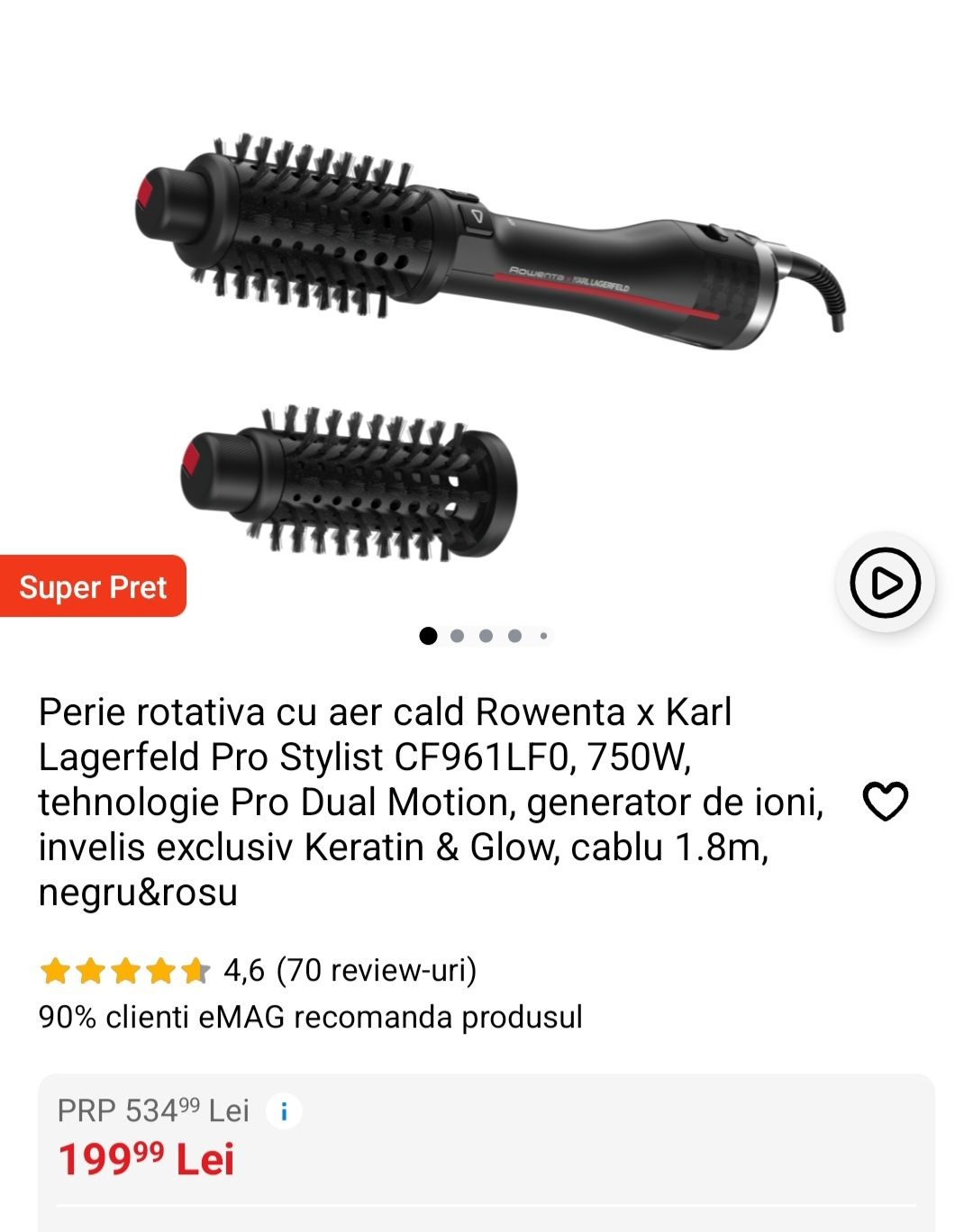 Perie rotativa Rowenta