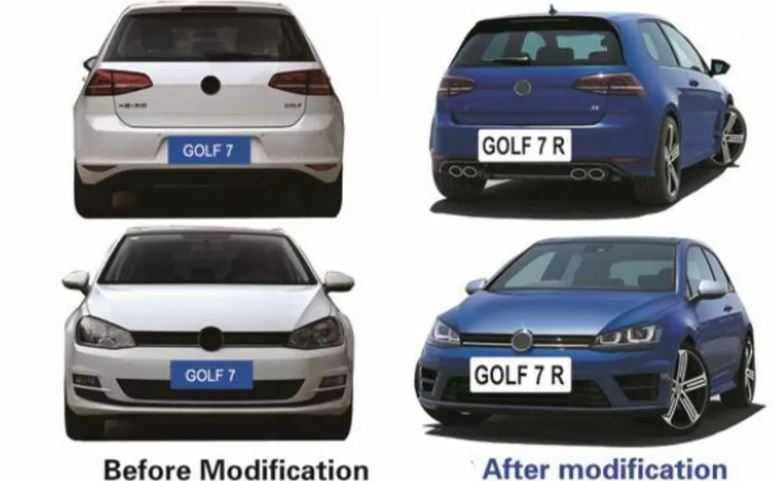 Боди кит пакет за Golf 7 R20 Дизайн, Голф7