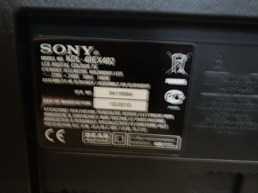 LCD телевизор Sony BRAVIA KDL-40EX402 40' Full HD