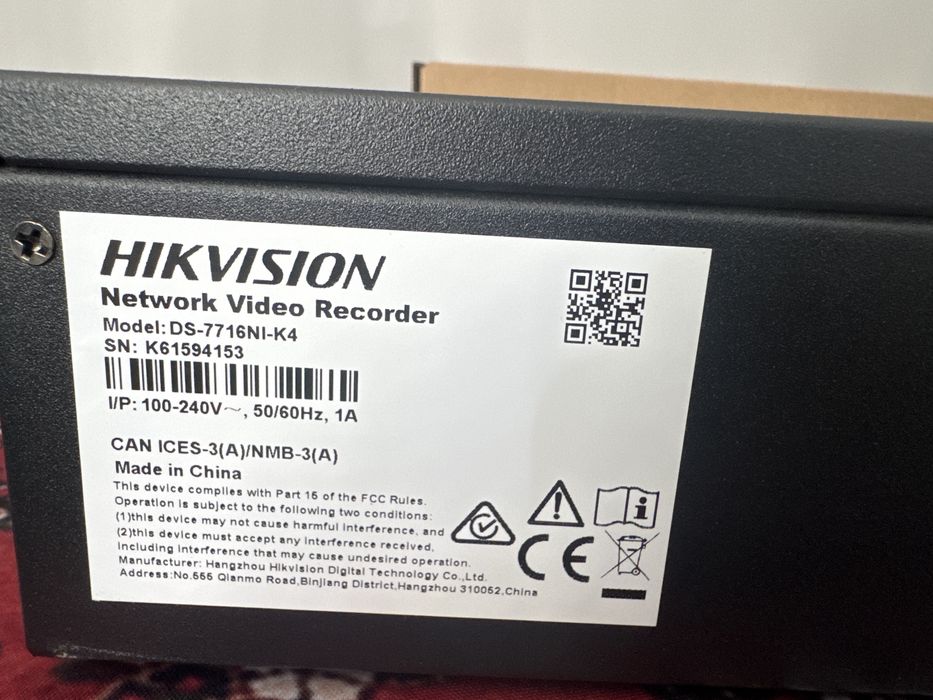 Hikvision NVR 16 tali