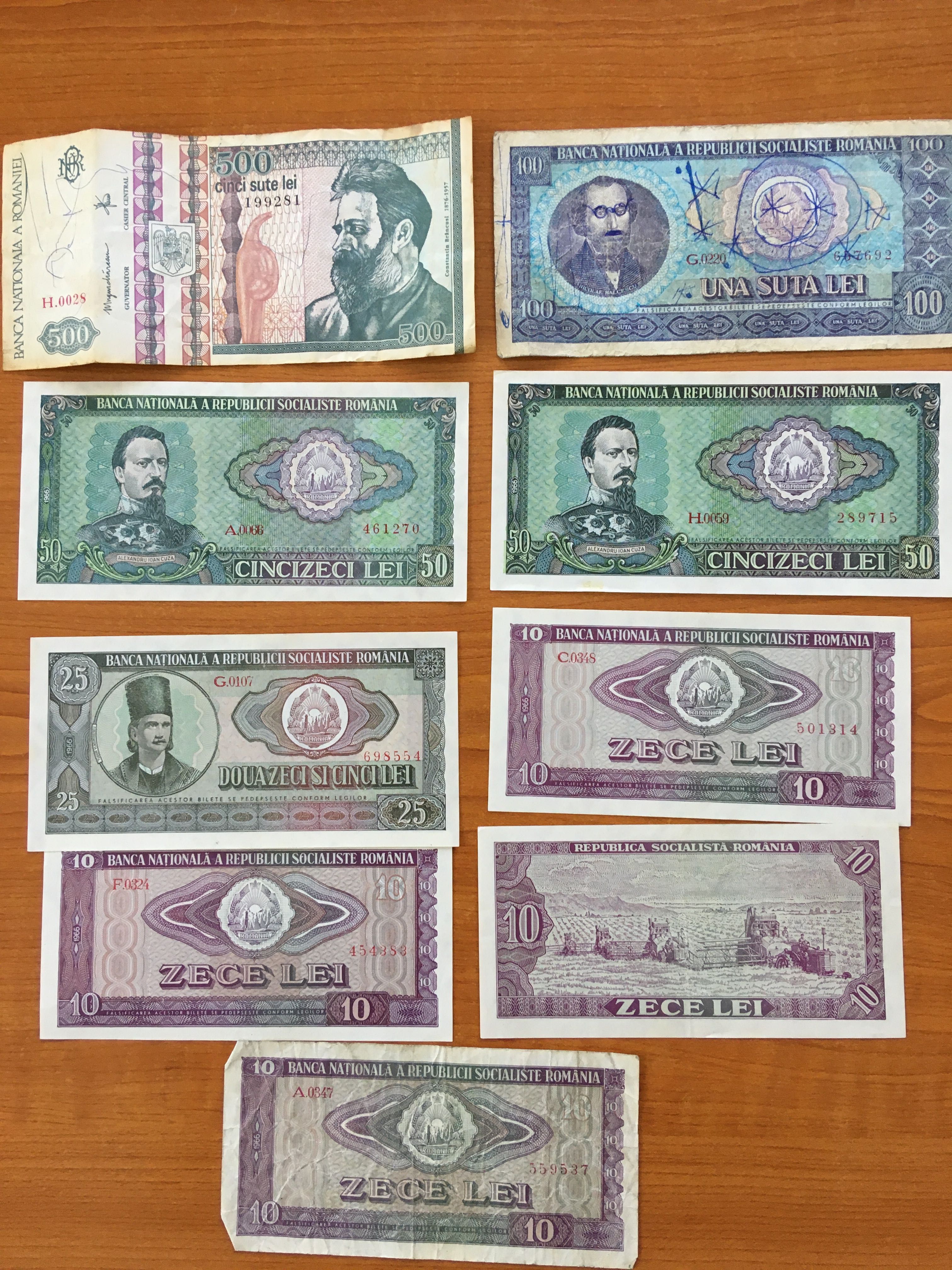 Bancnote vechi, 9 bucati