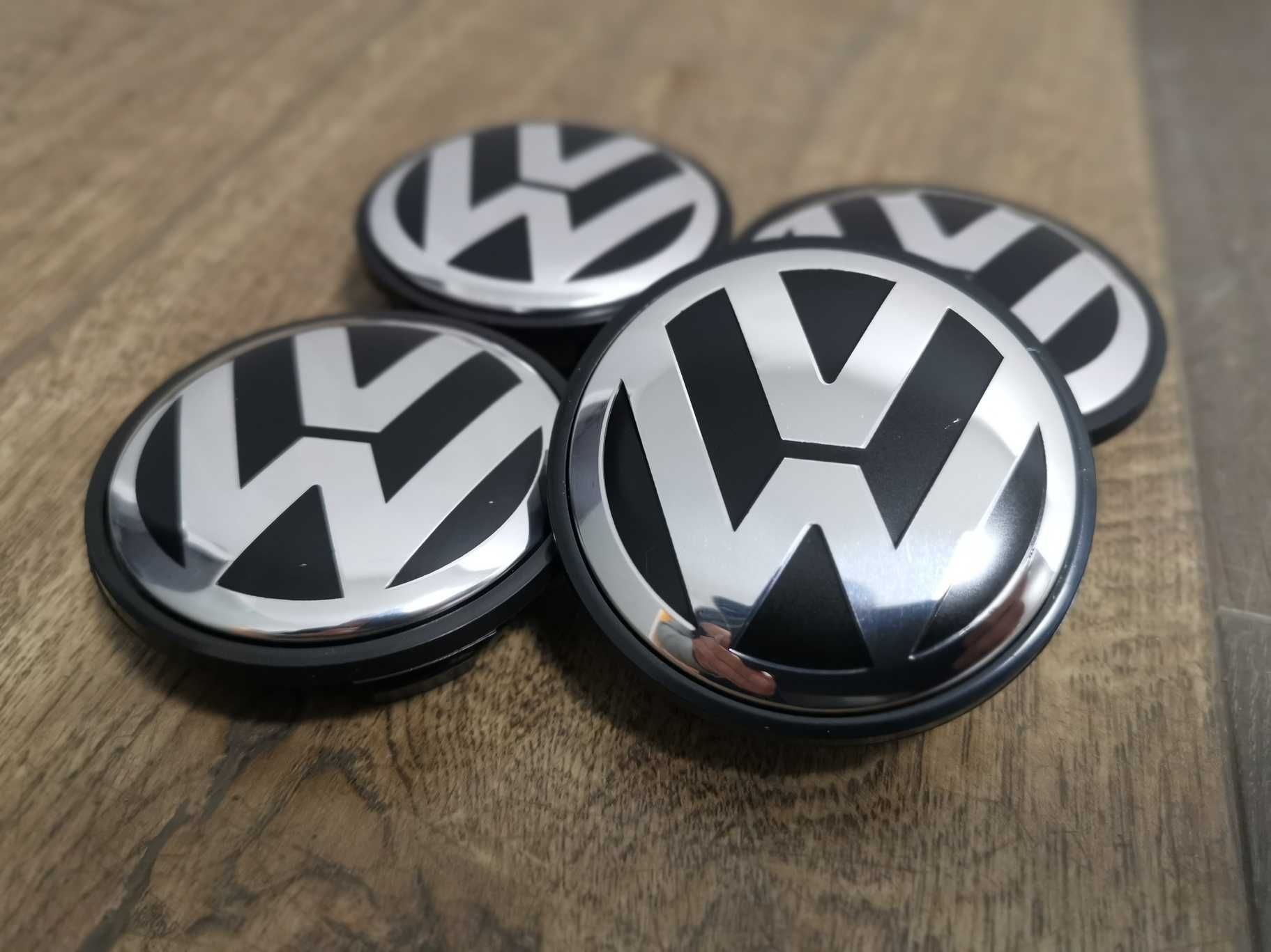 Set 4 Embleme Capace Jante Roti Aliaj 58MM / 70MM VW Volkswagen