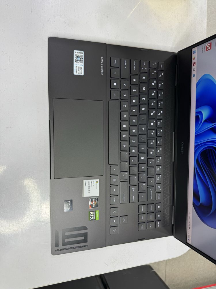 Hp omen ddr5 16/512 ryzen 7 6800H 4 kun ishlagan RTX 3050 videokarta