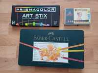 Set creioane colorate Faber-Castell 60 buc+bonus Art Stix & Conte