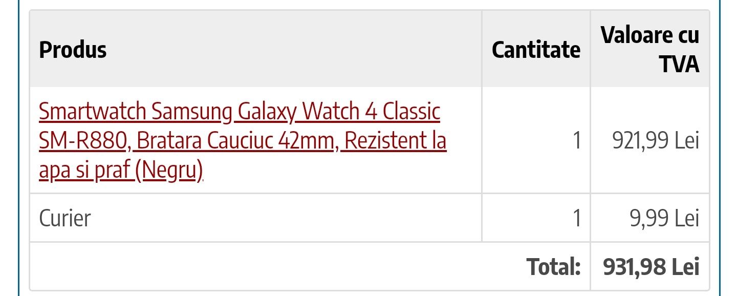 Samsung Galaxy Watch 4 Classic Negru 42mm