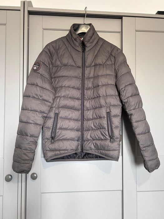 Geaca Napapijri marimea XS, culoare gri, fara urme se uzura, ca noua