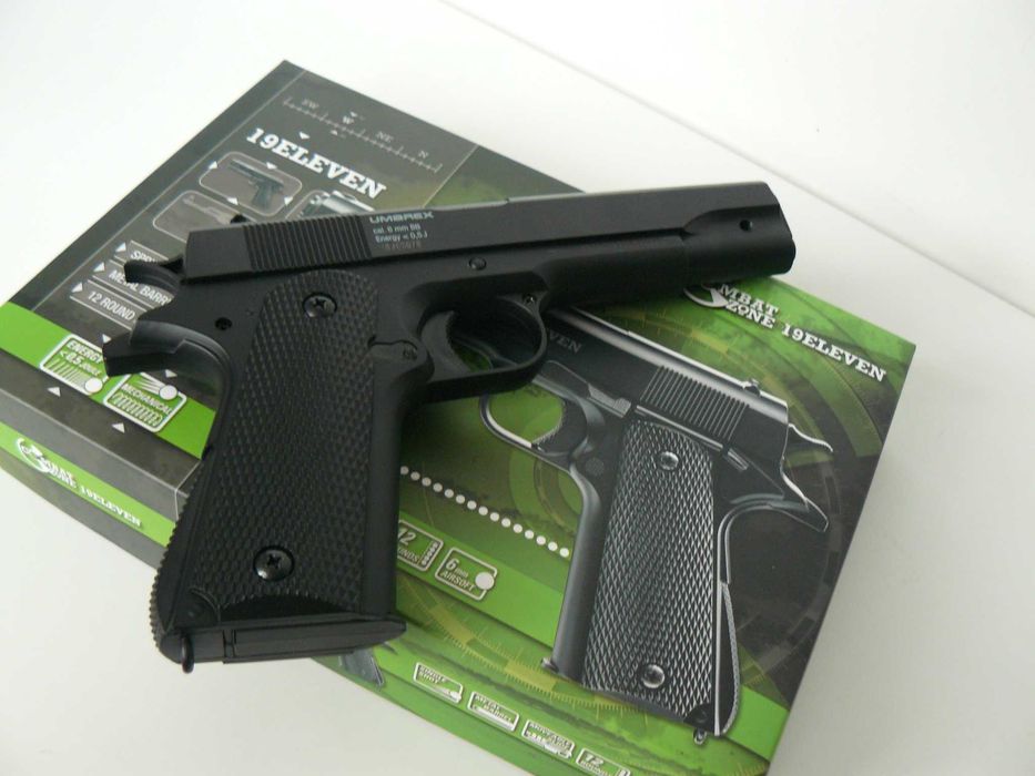 Pistol Airsoft 19 ELEVEN COLT,Nou,Pe Arc,Combat Zone,Metal Slide,0.55J