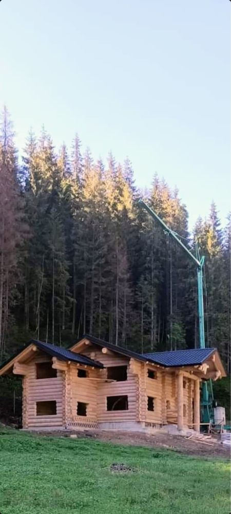 Cabane lemn rotund