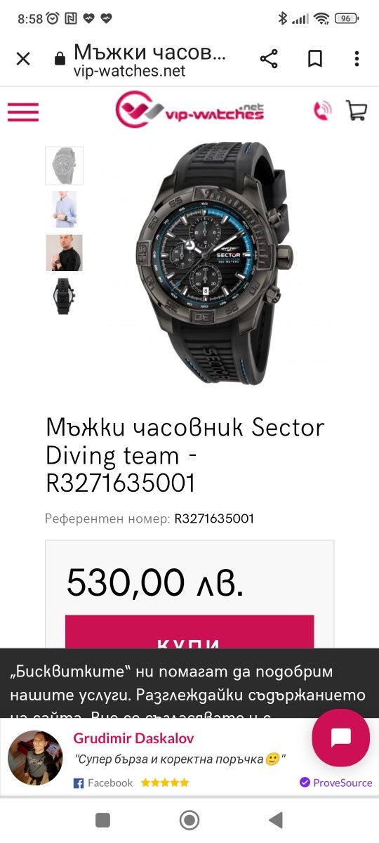 Мъжки часовник Sector Diving