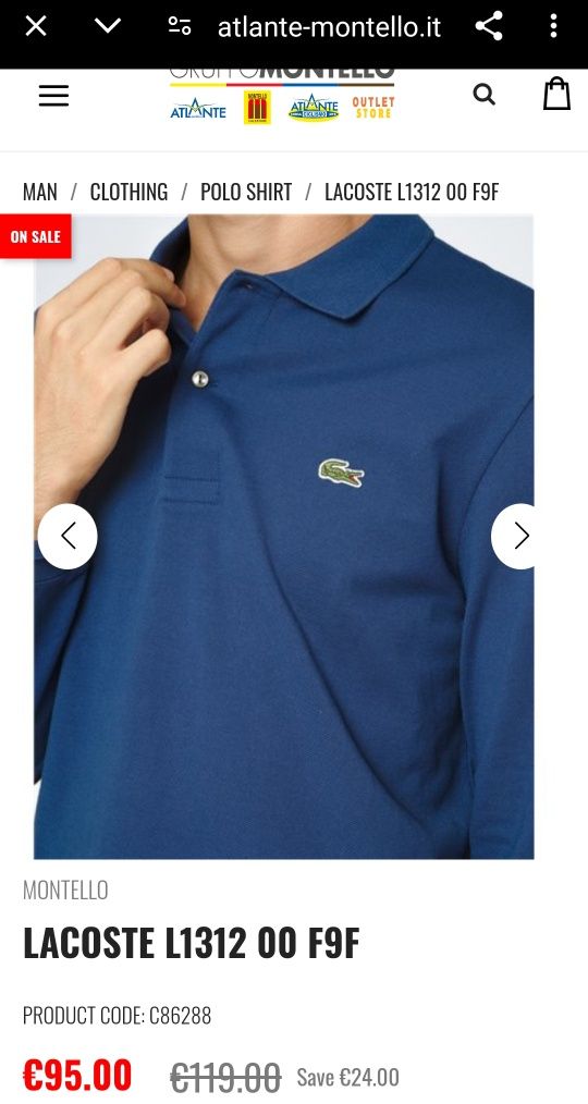 Lacoste Midnight blue long-sleeved polo shirt
