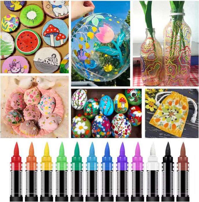 Уникални Акрилни Четкови Маркери за Рисуване и Боядисване в 6 модела