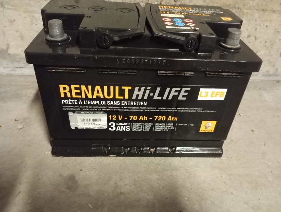Baterie auto Renault Nissan 70 amperi  EFB cu Start Stop