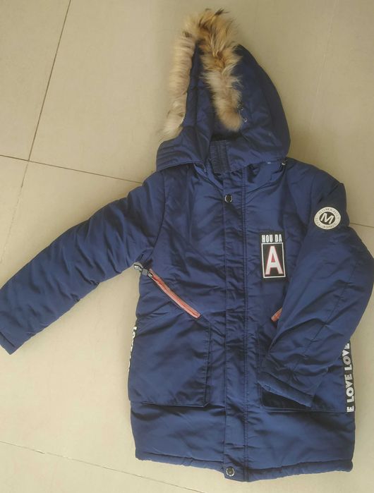 Детски топъл яке за момче, размер 8 (за възраст 8 години)