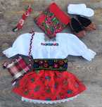 Costum popular fete botez complet de Maramureș