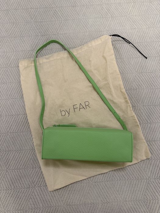 Чанта By Far “Karo” – fresh green, естествена кожа