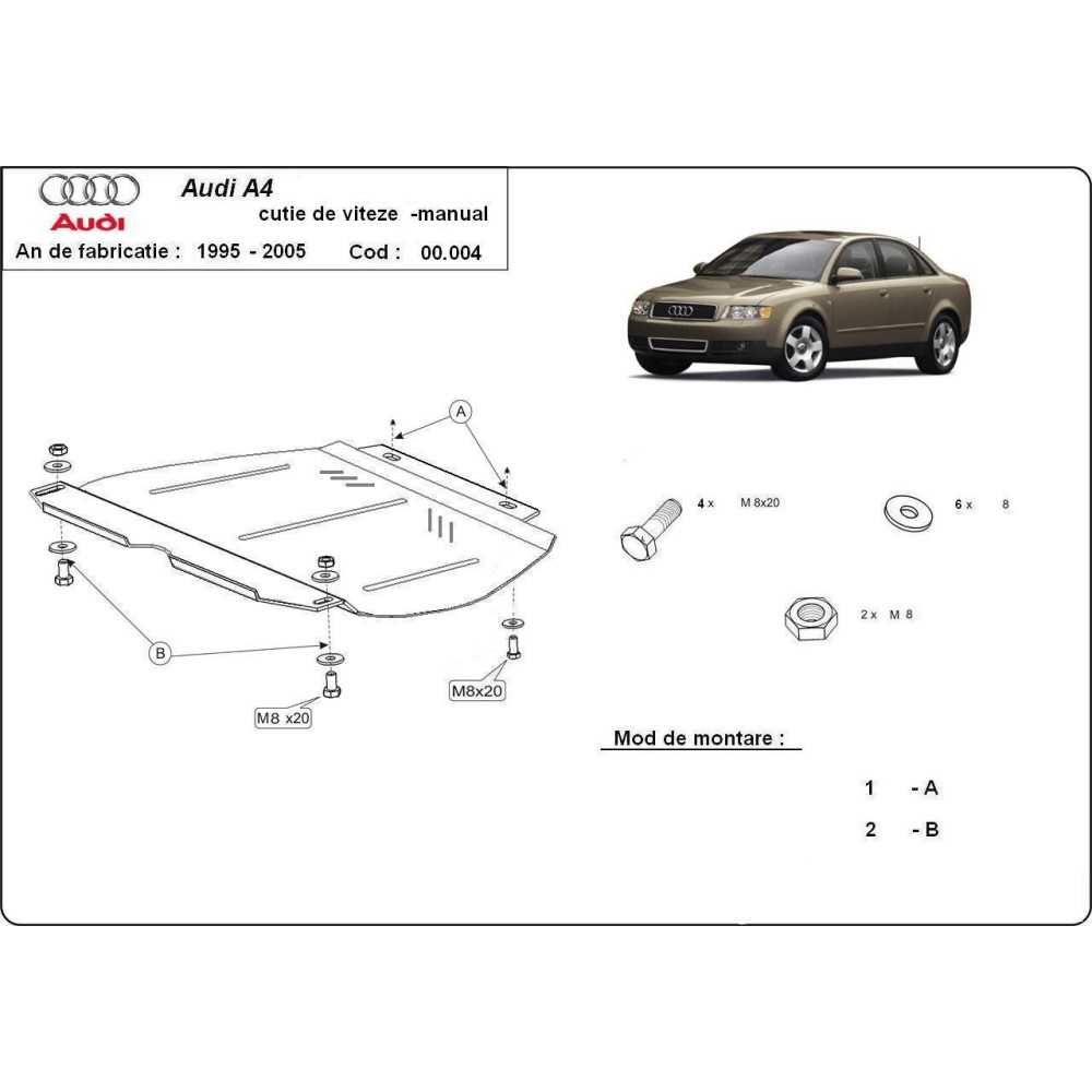 Метална кора под двигател и скорости AUDI A4 B6 ,B7 /2000-2008/