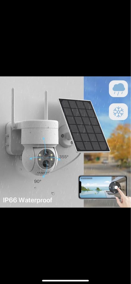 WiFi PTZ Camera Outdoor Wireless Solar IP