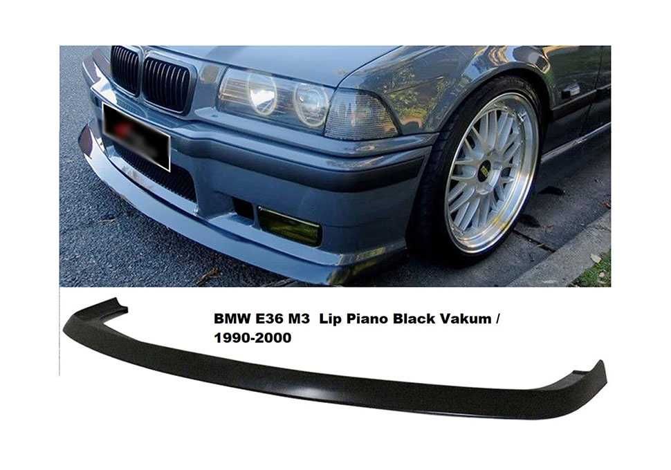 Лип спойлер преден BMW 3 Е36, 1990-2000 г., рiano black