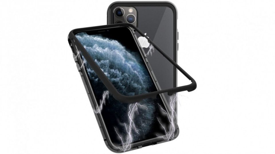 Husa Apple iPhone 11 PRO Magnetica cu spate din sticla + folie privacy
