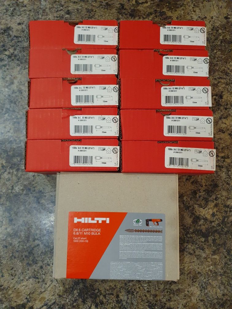 1000 Cuie si 1000 Capse pentru Hilti DX6