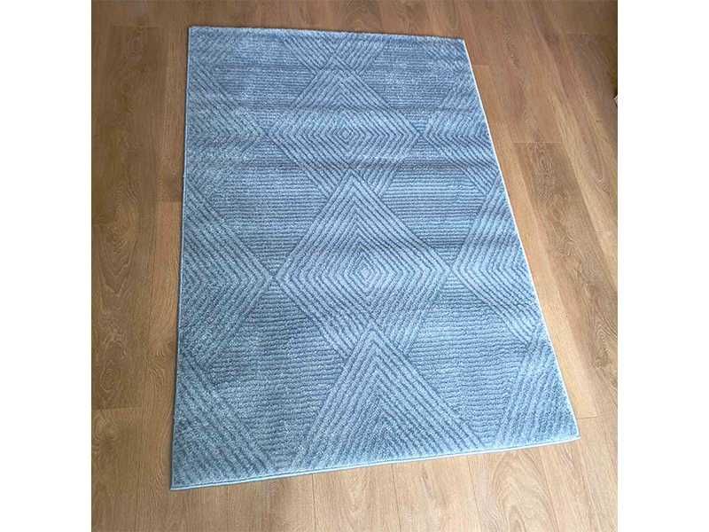 НОВ! Килим син 100х150см гръб юта