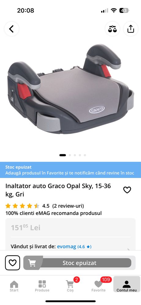 Inaltatoare Graco 15-36kg