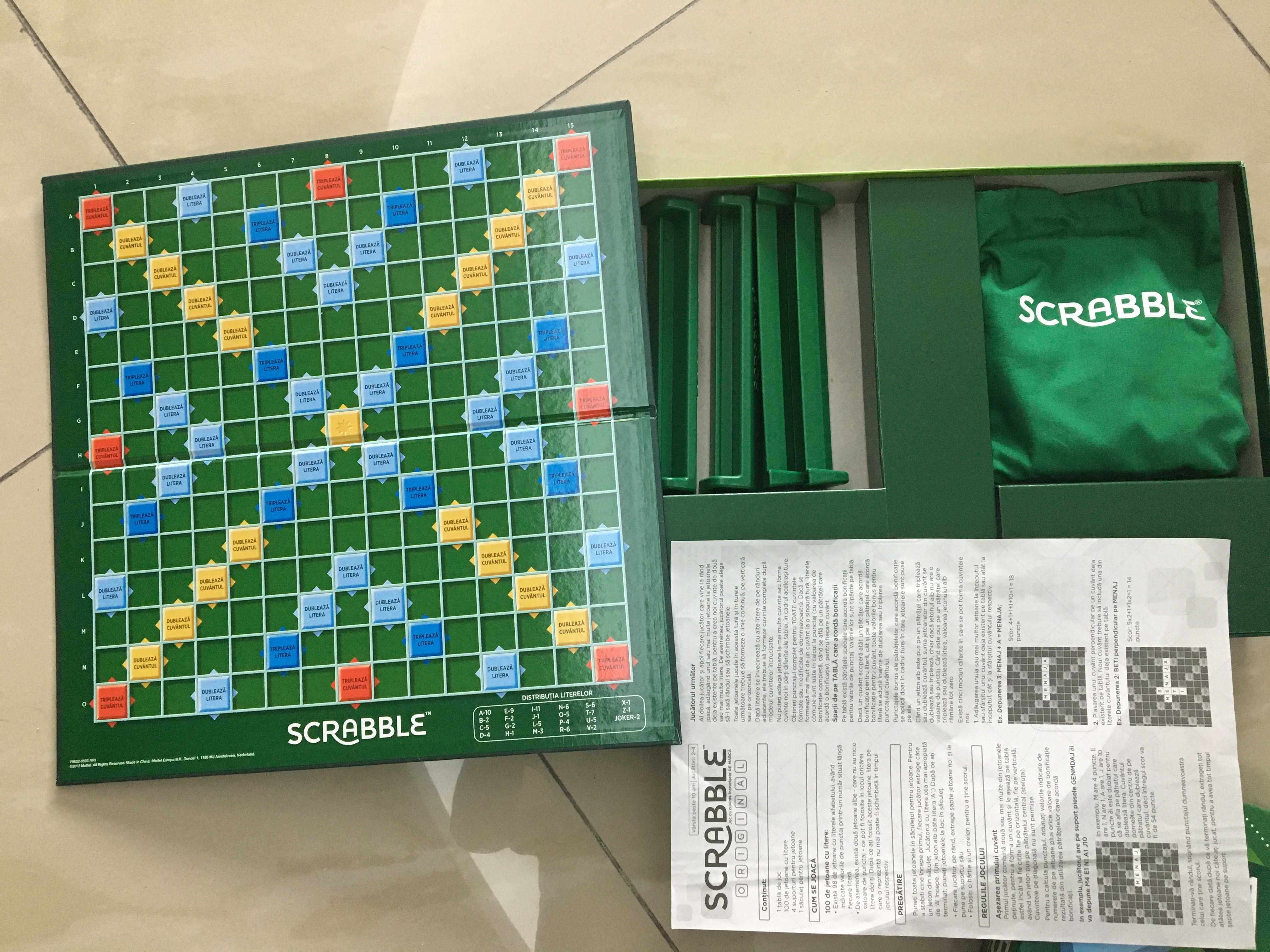 Joc Scrabble, incrucisari de cuvinte