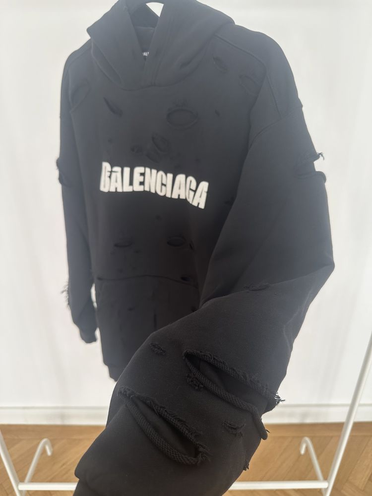 Balenciaga hoodie ripped