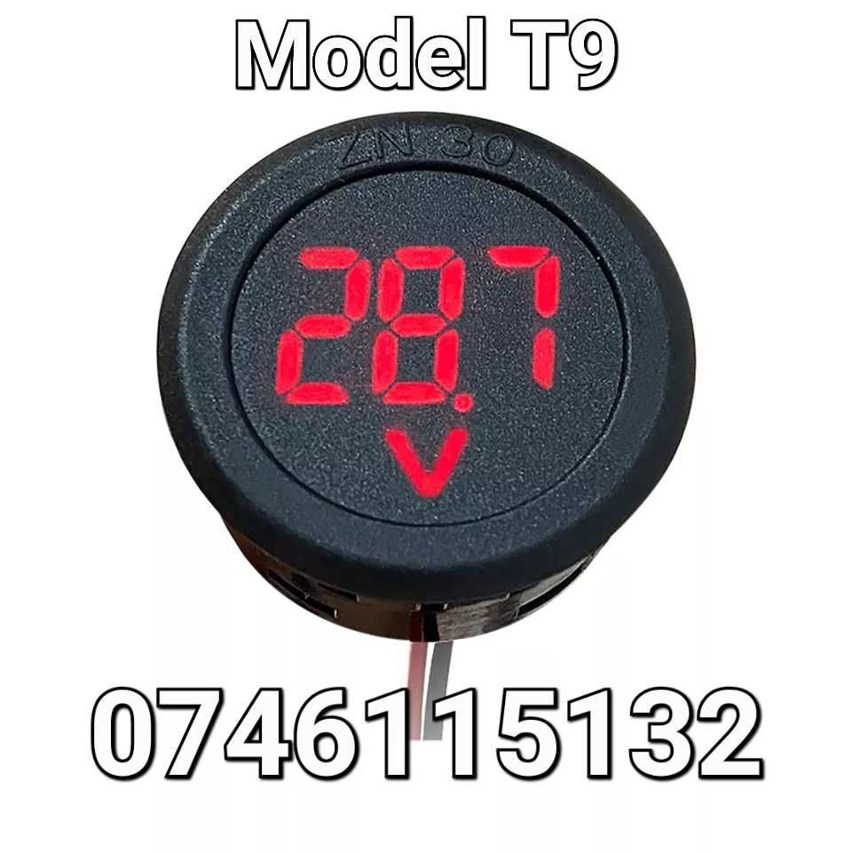 Voltmetru Auto Moto Tractor Camion Trotineta Scuter Electric 0-100V-T9