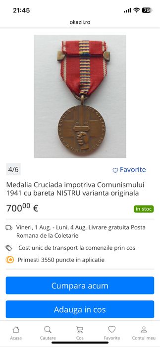 Medalia cruciada impotriva comunismului 1941