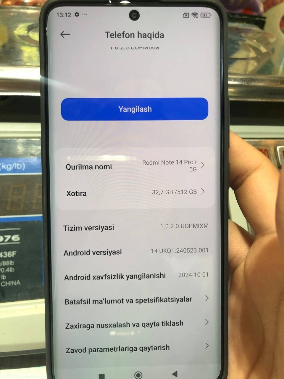 Redmi Not 14pro +5g 12/512