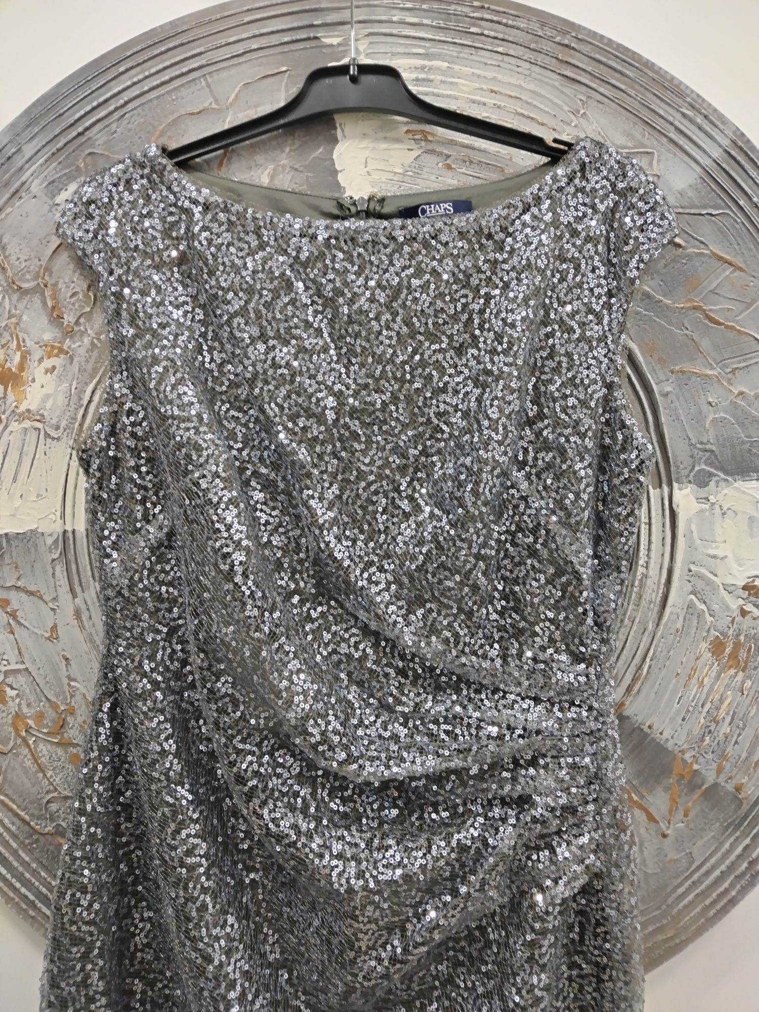 Rochie de seara sau de cocktail argintie Reducere
