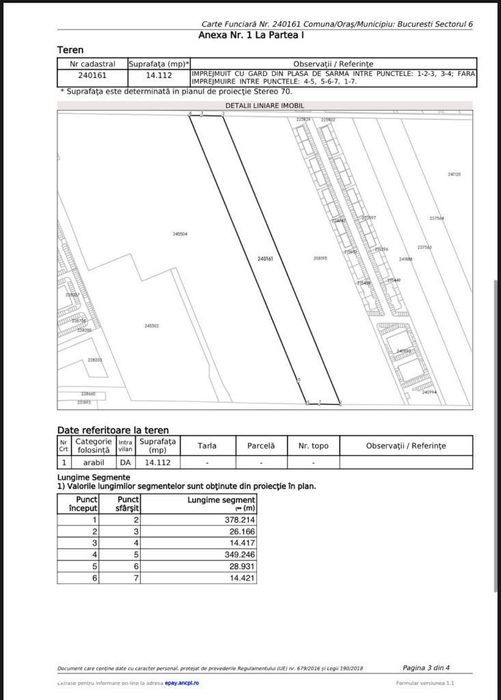 Teren Prelungirea Ghencea 14122 mp cu deschidere 40 m