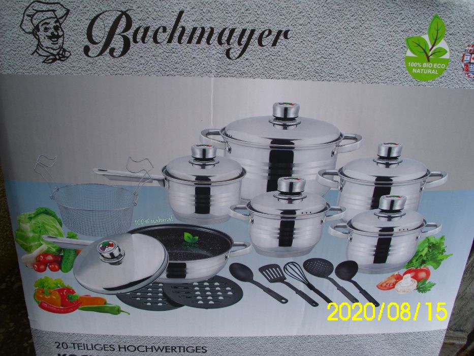 Set vase inox profesionale 100 % BIO ECO NATURAL marca BACHMAYER B.M